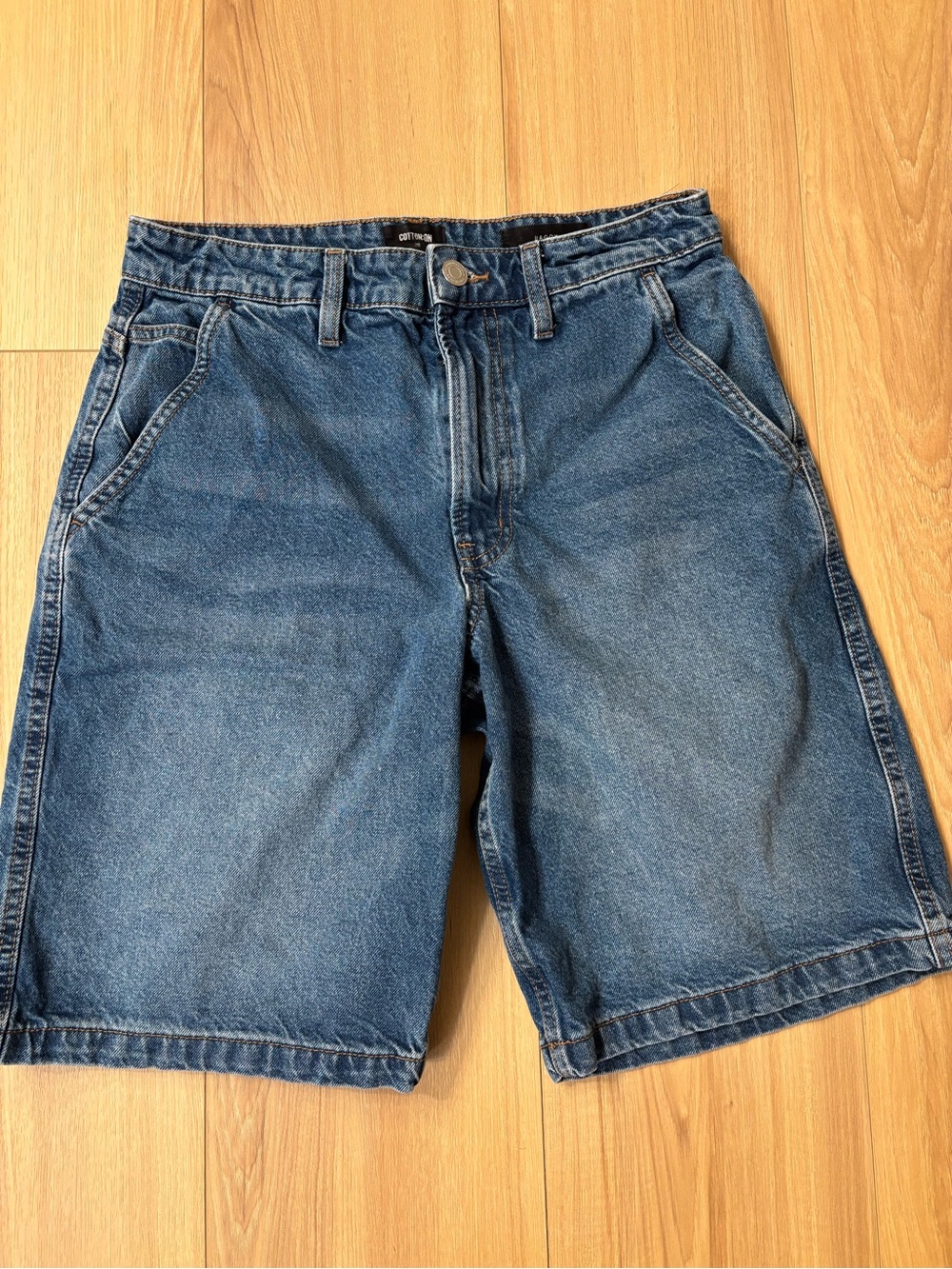 Cotton On Men's Blue Denim Shorts